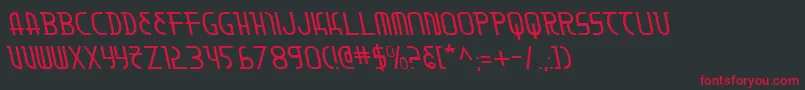 MoonDartLeftalic Font – Red Fonts on Black Background