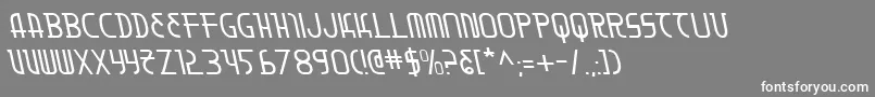 MoonDartLeftalic Font – White Fonts on Gray Background
