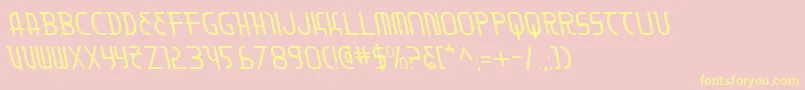 MoonDartLeftalic Font – Yellow Fonts on Pink Background
