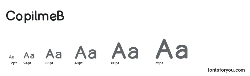 CopilmeB Font Sizes