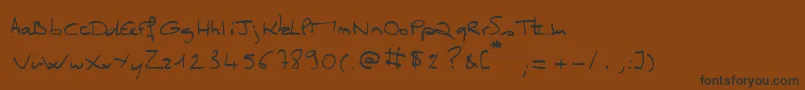 MissClo Font – Black Fonts on Brown Background
