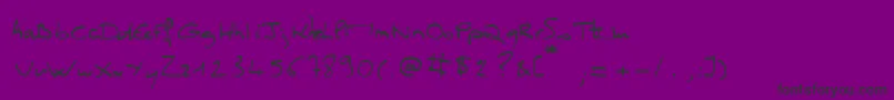 Шрифт MissClo – чёрные шрифты на фиолетовом фоне