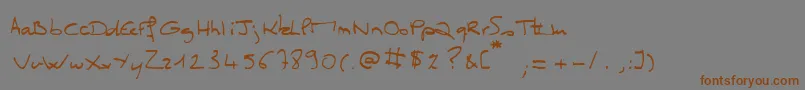 MissClo Font – Brown Fonts on Gray Background