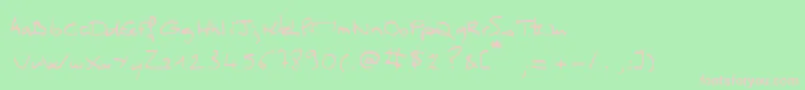 MissClo Font – Pink Fonts on Green Background