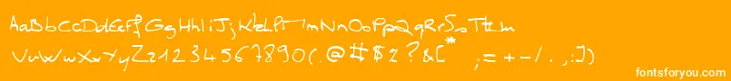 MissClo Font – White Fonts on Orange Background