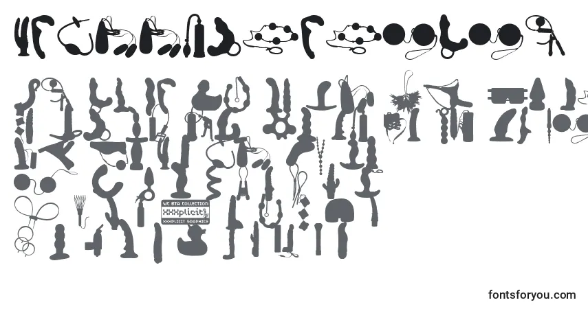 WcXxxplicitBta Font – alphabet, numbers, special characters
