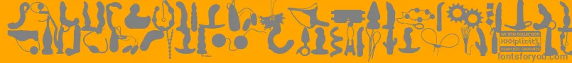 fuente WcXxxplicitBta – Fuentes Grises Sobre Fondo Naranja