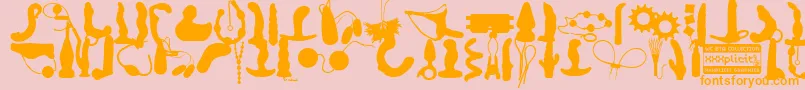 Police WcXxxplicitBta – polices orange sur fond rose