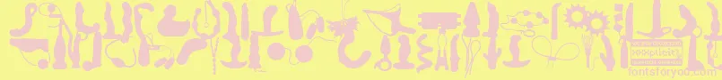 fuente WcXxxplicitBta – Fuentes Rosadas Sobre Fondo Amarillo
