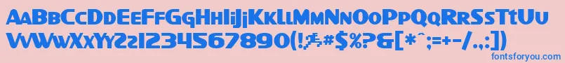 SfIntellivisedBold Font – Blue Fonts on Pink Background