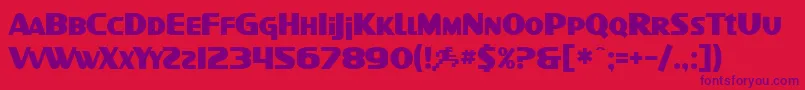 フォントSfIntellivisedBold – 赤い背景に紫のフォント