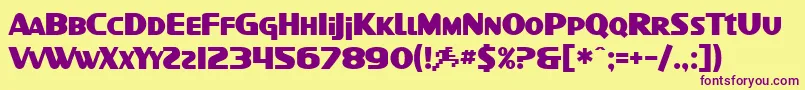 SfIntellivisedBold Font – Purple Fonts on Yellow Background