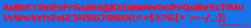 SfIntellivisedBold Font – Red Fonts on Blue Background