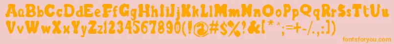 BlurrrLetters Font – Orange Fonts on Pink Background