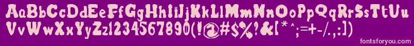 BlurrrLetters Font – Pink Fonts on Purple Background