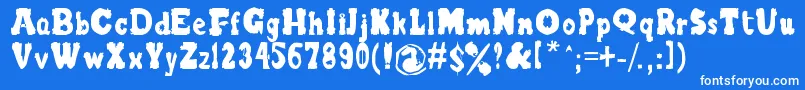 fuente BlurrrLetters – Fuentes Blancas Sobre Fondo Azul
