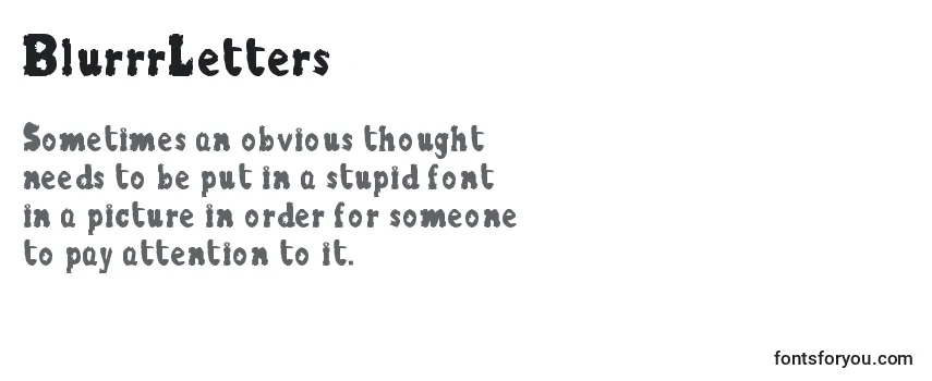 Review of the BlurrrLetters Font