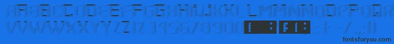 SaytwoRegular Font – Black Fonts on Blue Background