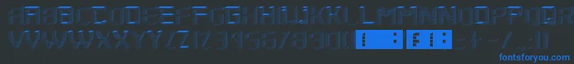SaytwoRegular-Schriftart – Blaue Schriften auf schwarzem Hintergrund