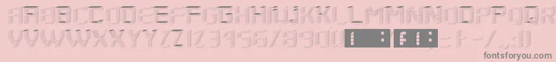 Fonte SaytwoRegular – fontes cinzas em um fundo rosa