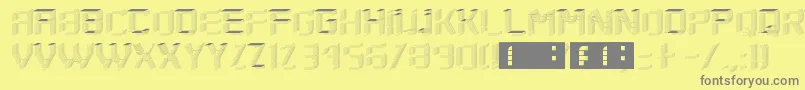 フォントSaytwoRegular – 黄色の背景に灰色の文字