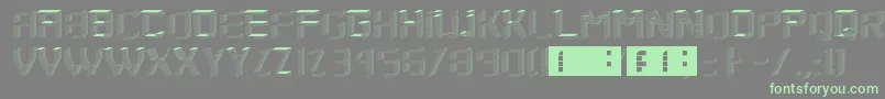 SaytwoRegular-fontti – vihreät fontit harmaalla taustalla