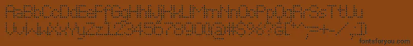 Perfoc Font – Black Fonts on Brown Background