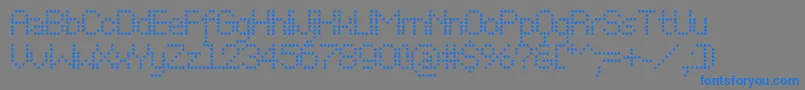 Perfoc Font – Blue Fonts on Gray Background