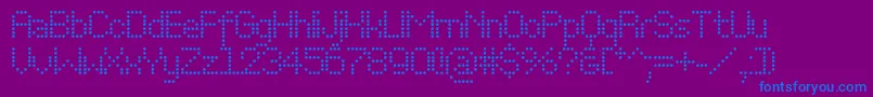 Perfoc Font – Blue Fonts on Purple Background