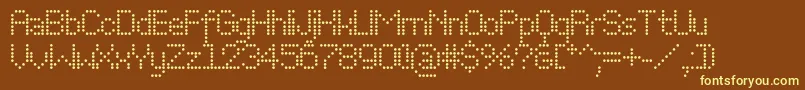 Perfoc Font – Yellow Fonts on Brown Background