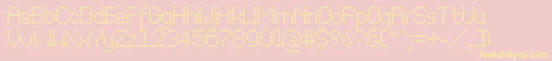 Perfoc Font – Yellow Fonts on Pink Background