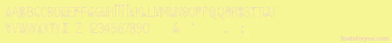 Bonesroses Font – Pink Fonts on Yellow Background