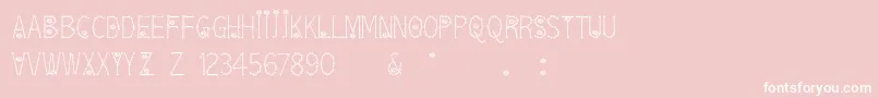 Bonesroses Font – White Fonts on Pink Background