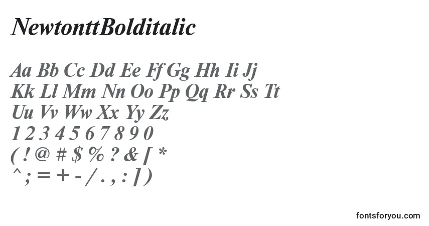 Police NewtonttBolditalic - Alphabet, Chiffres, Caractères Spéciaux