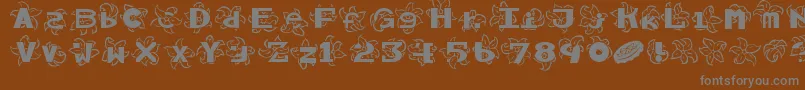 Hawaiiah Font – Gray Fonts on Brown Background