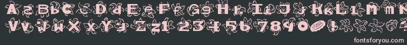 Hawaiiah Font – Pink Fonts on Black Background