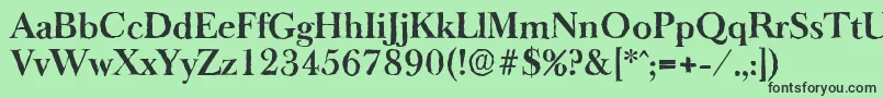 Шрифт BaskeroldantiqueBold – чёрные шрифты на зелёном фоне