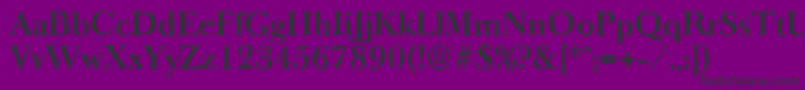 Czcionka BaskeroldantiqueBold – czarne czcionki na fioletowym tle
