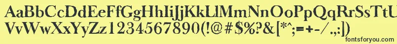 BaskeroldantiqueBold Font – Black Fonts on Yellow Background