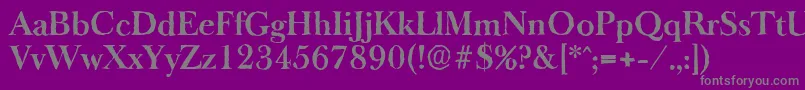 BaskeroldantiqueBold Font – Gray Fonts on Purple Background