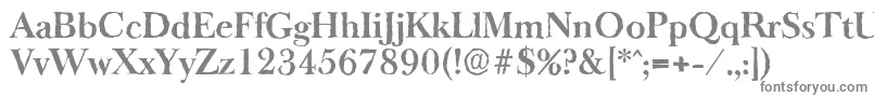 フォントBaskeroldantiqueBold – 白い背景に灰色の文字