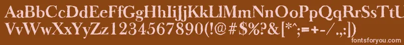 BaskeroldantiqueBold Font – Pink Fonts on Brown Background