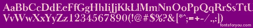 BaskeroldantiqueBold Font – Pink Fonts on Purple Background