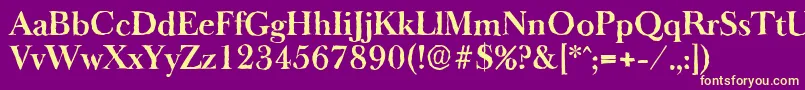 BaskeroldantiqueBold Font – Yellow Fonts on Purple Background