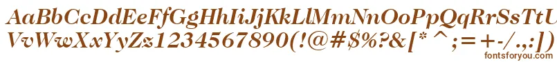 Шрифт CaslonNo.224BoldItalicBt – коричневые шрифты на белом фоне