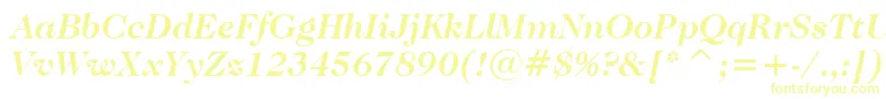 フォントCaslonNo.224BoldItalicBt – 黄色のフォント