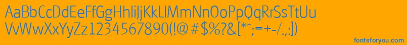 Police GlasgowserialXlightRegular – polices bleues sur fond orange