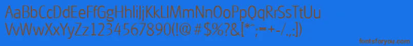 GlasgowserialXlightRegular Font – Brown Fonts on Blue Background
