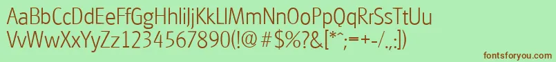 GlasgowserialXlightRegular Font – Brown Fonts on Green Background