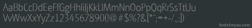 GlasgowserialXlightRegular Font – Gray Fonts on Black Background